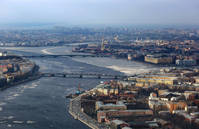 Вид на Неву и Петропавловскую крепость
